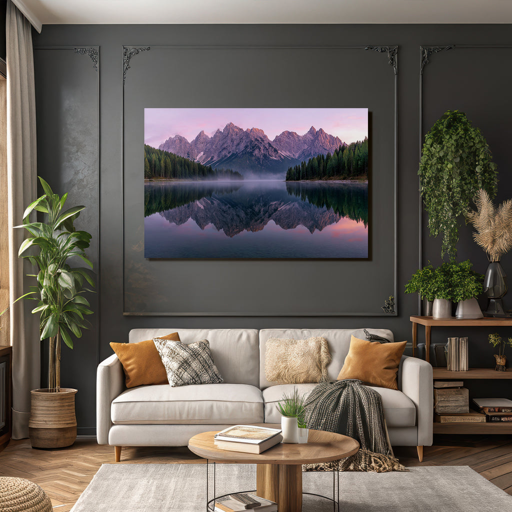 Majestic Mountains Reflected In Lake Scenic Nature Landscape