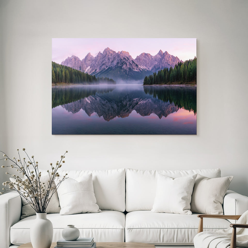 Majestic Mountains Reflected In Lake Scenic Nature Landscape