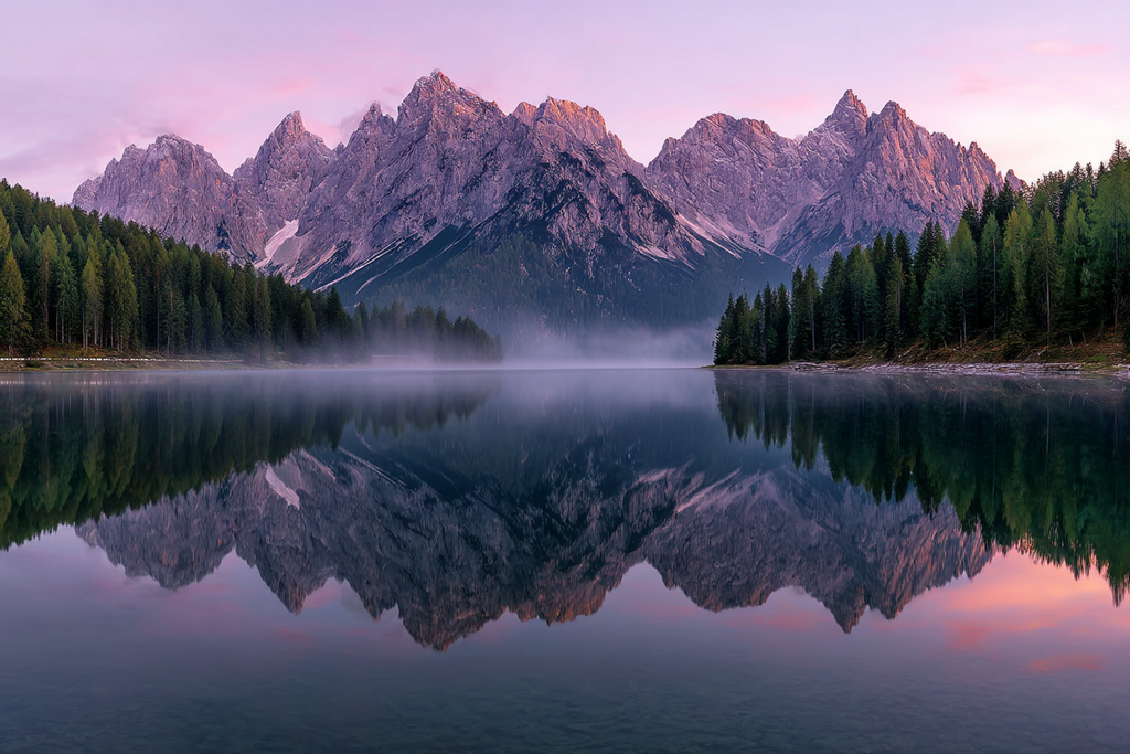 Majestic Mountains Reflected In Lake Scenic Nature Landscape | Seen und Unterwasserwelten | Landschaften