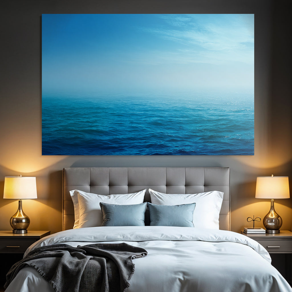 Ocean Himmel Licht Nebel Ruhige Atmosphäre