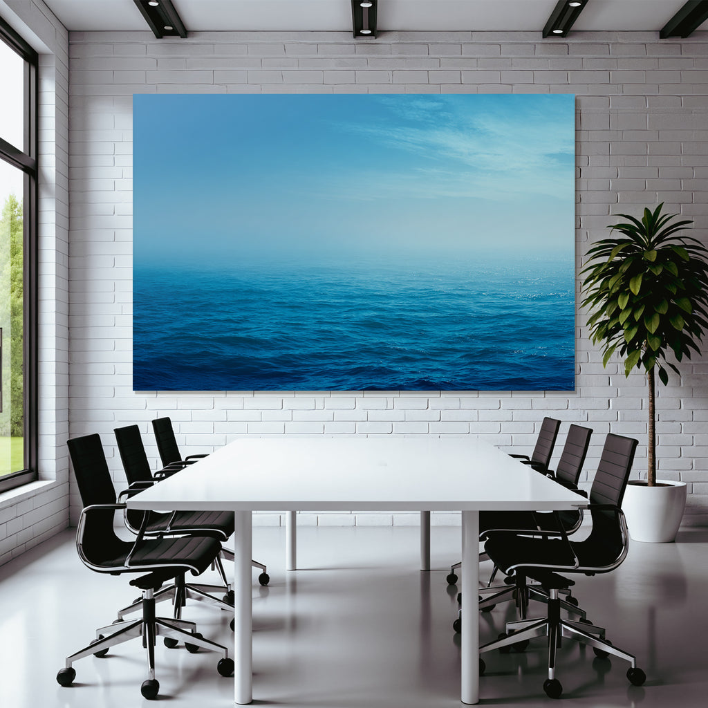 Ocean Himmel Licht Nebel Ruhige Atmosphäre