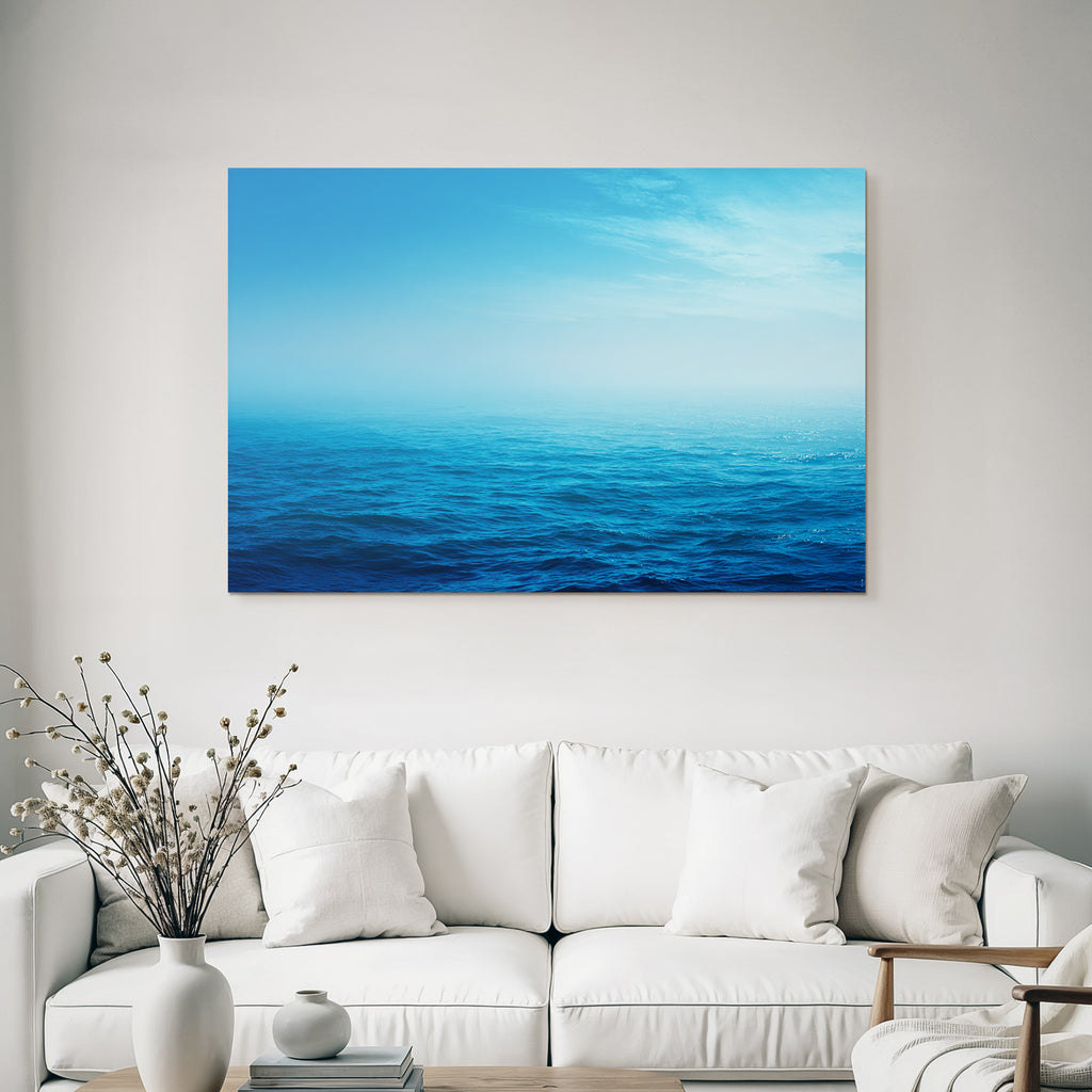 Ocean Himmel Licht Nebel Ruhige Atmosphäre