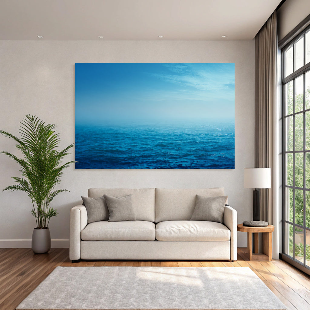 Ocean Himmel Licht Nebel Ruhige Atmosphäre