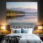 Ruhige Landschaft Mit See Und Bergen 1