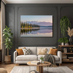 Ruhige Landschaft Mit See Und Bergen 1
