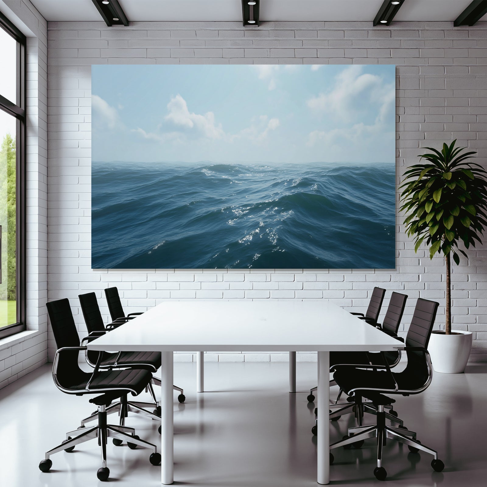 Ruhige Meeresansicht Klare Himmel Reflexionen Auf Dem Wasser