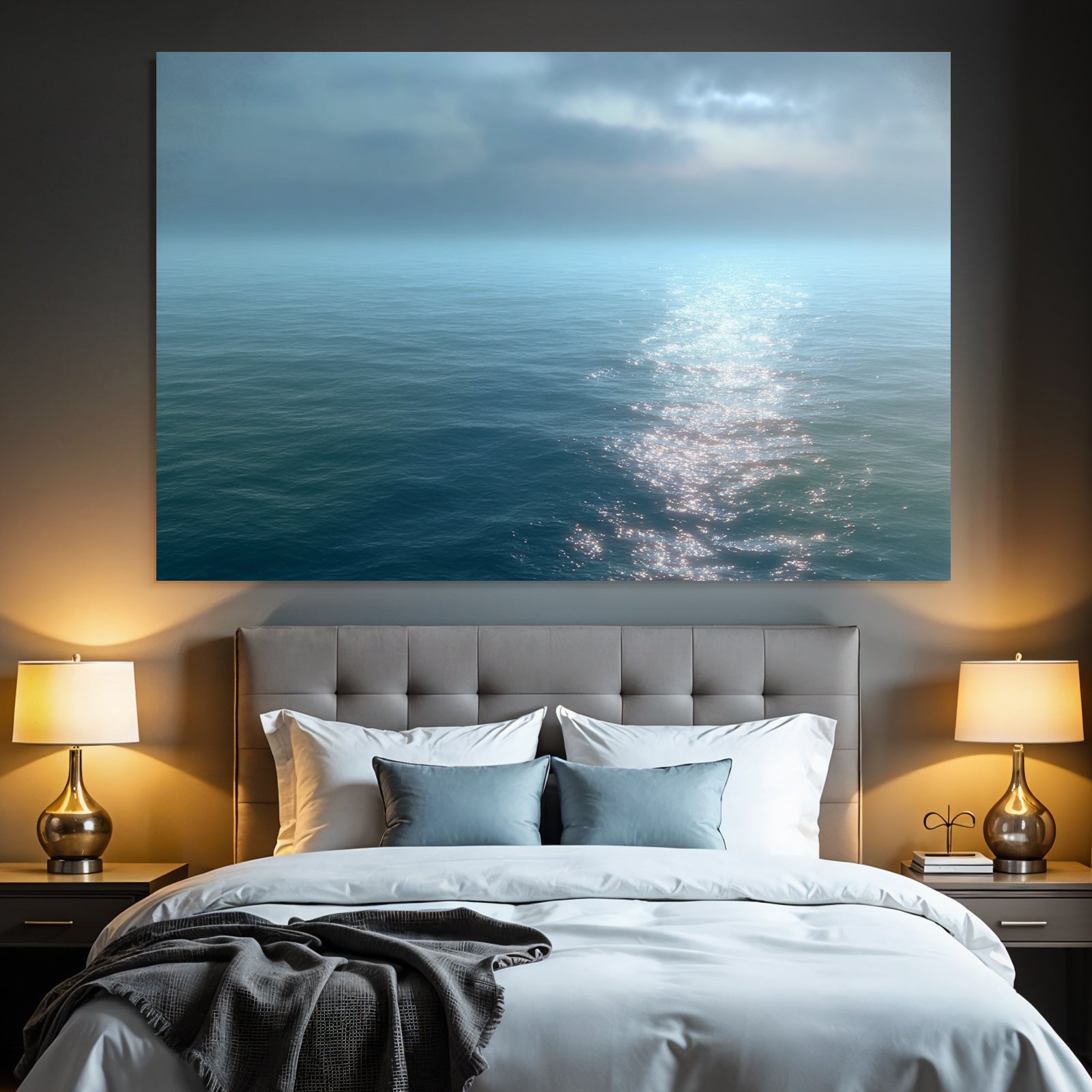 Ruhige Meerlandschaft Haze Reflektion