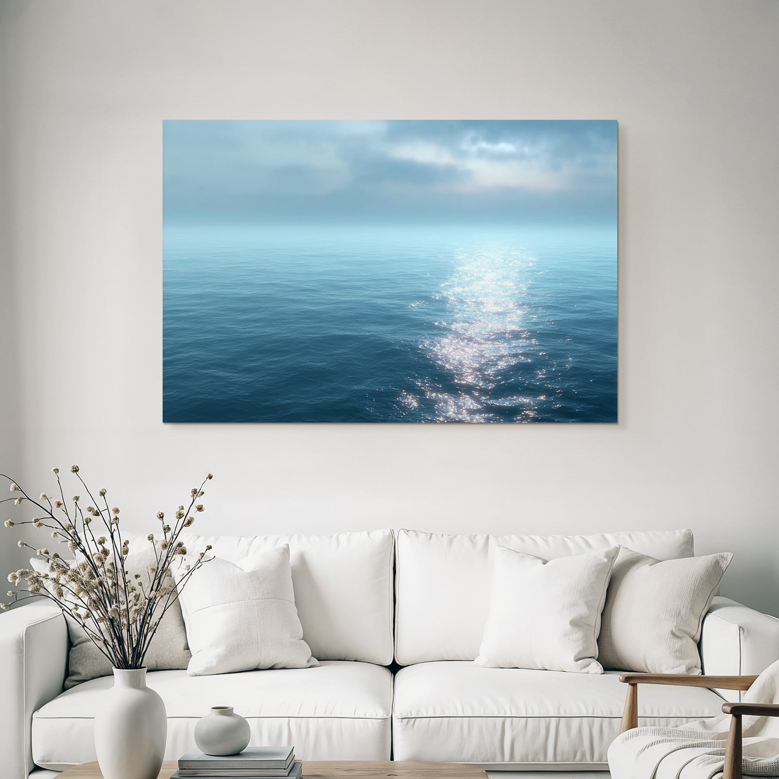 Ruhige Meerlandschaft Haze Reflektion
