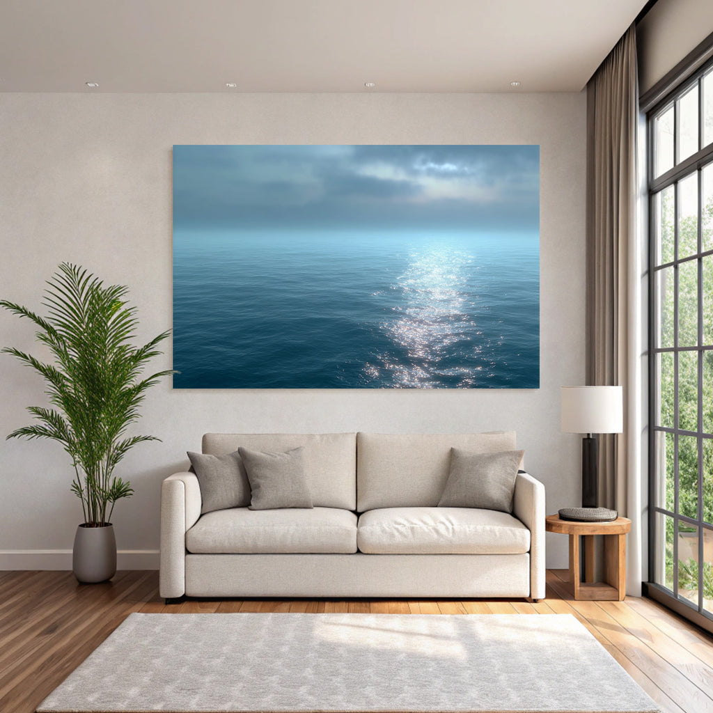 Ruhige Meerlandschaft Haze Reflektion