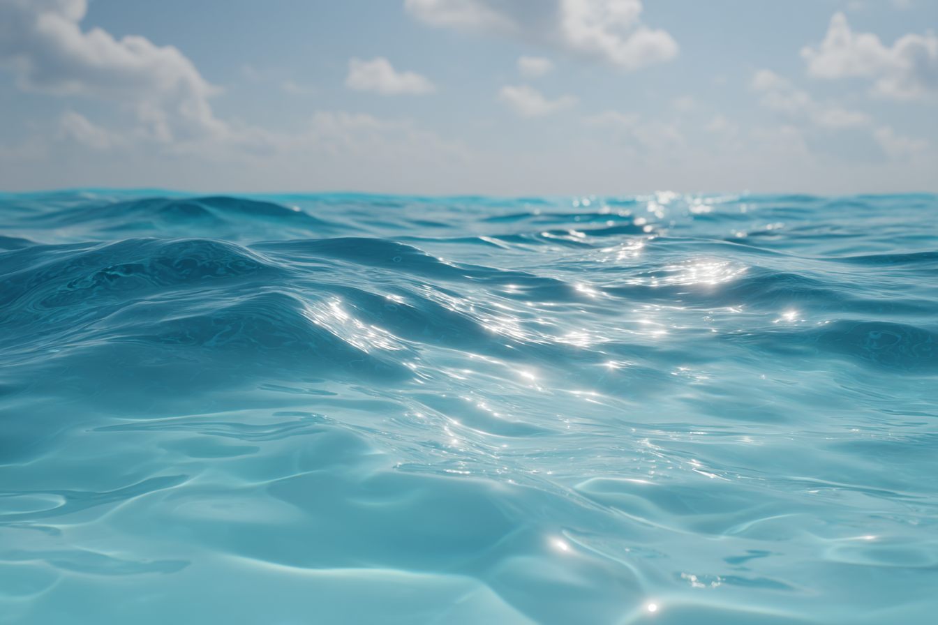 Ruhiger Ozean Mit Wellen Unter Blaüm Himmel | Seen und Unterwasserwelten | Landschaften