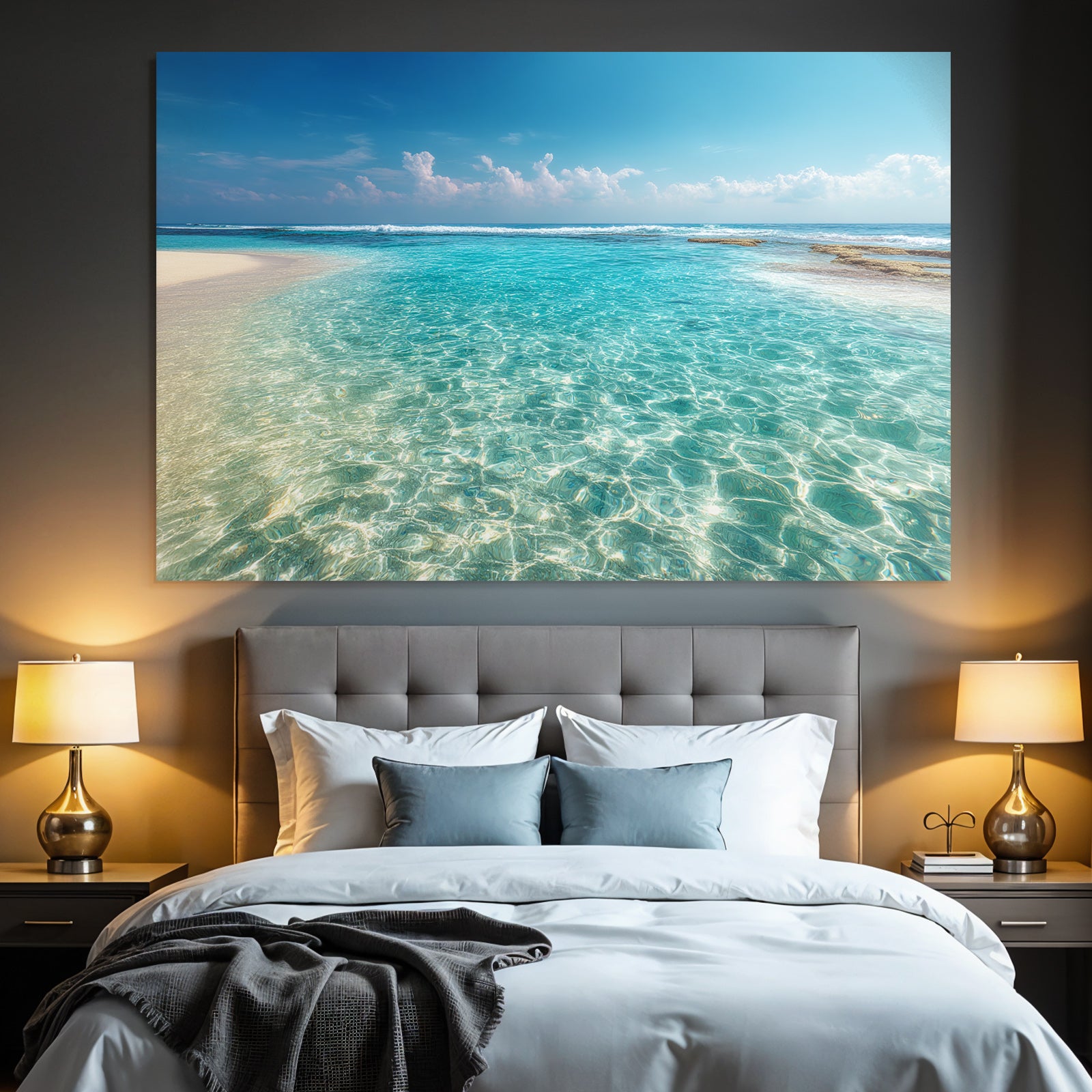 Ruhiger Strand Mit Kristallklarem Wasser Trropisch Szenario