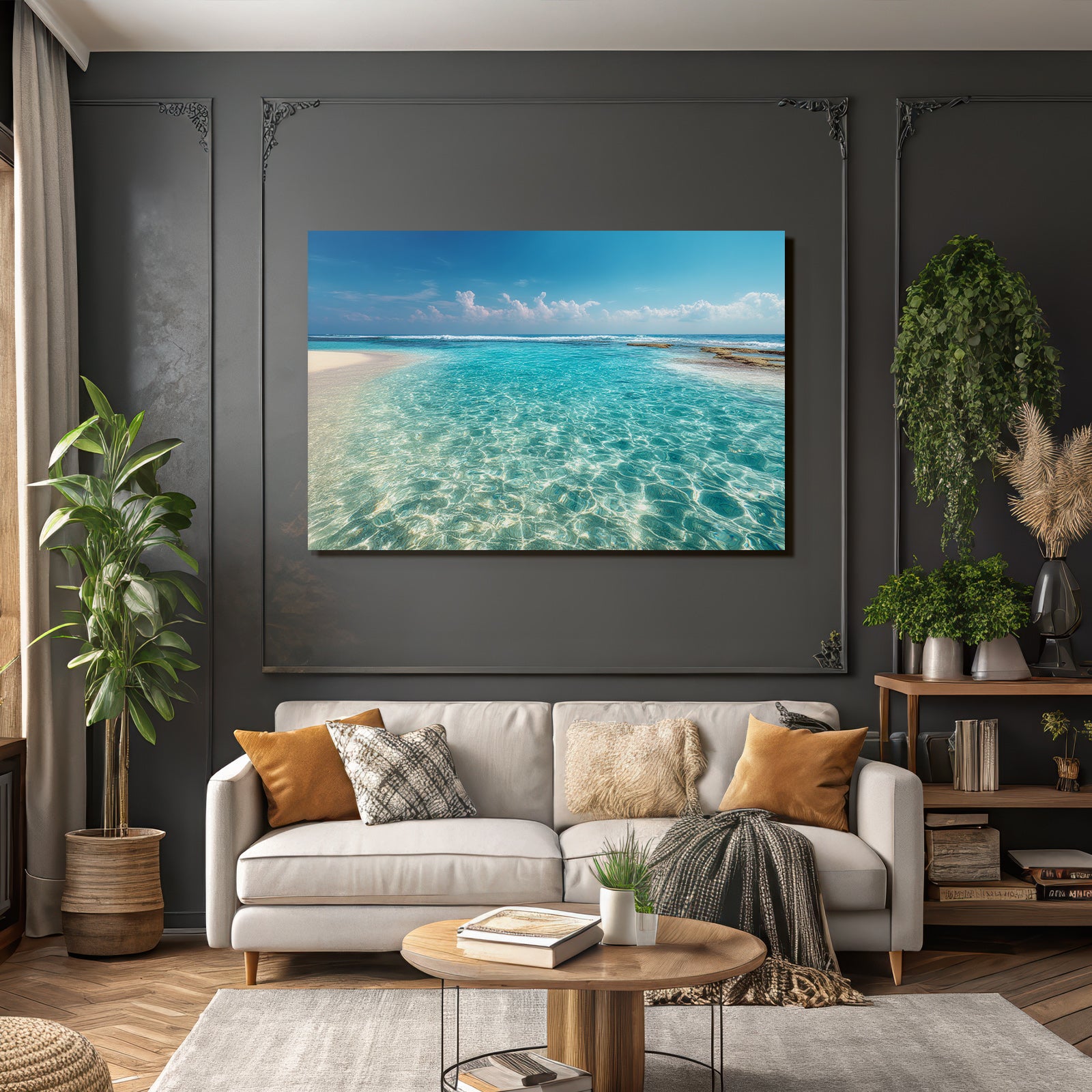 Ruhiger Strand Mit Kristallklarem Wasser Trropisch Szenario