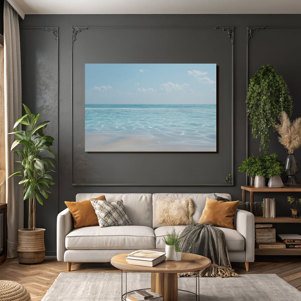 Ruhiger Strand Szenen Mit Klarem Wasser Und Sanftem Sand