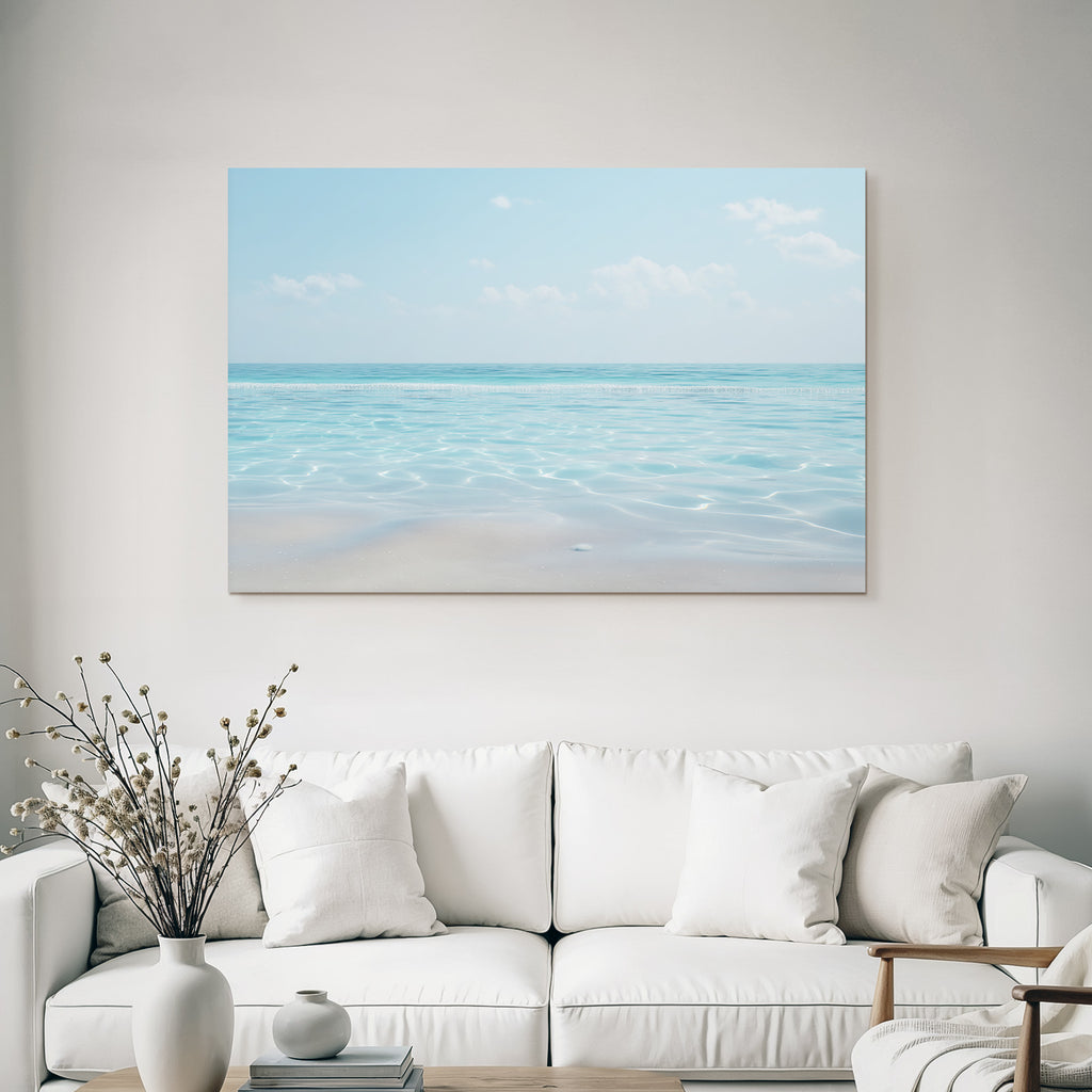 Ruhiger Strand Szenen Mit Klarem Wasser Und Sanftem Sand