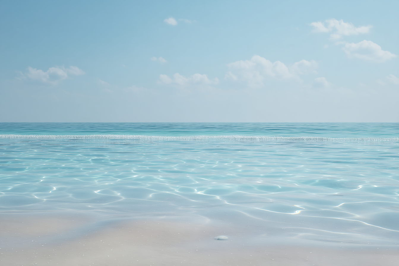 Ruhiger Strand Szenen Mit Klarem Wasser Und Sanftem Sand | Seen und Unterwasserwelten | Landschaften
