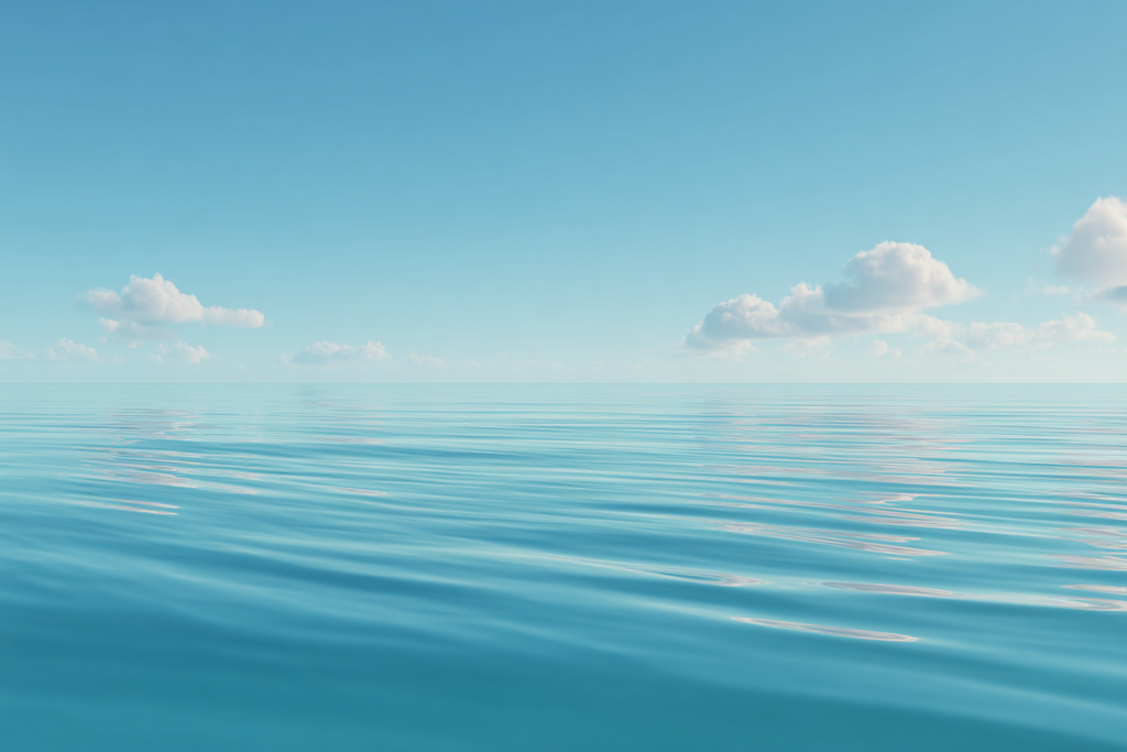 Ruhiger Und Entspannter Ozean Mit Klar Dem Blaün Wasser Und Himmel | Seen und Unterwasserwelten | Landschaften