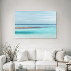 Serene Seascape Turquoise Waters Partly Cloudy Sky