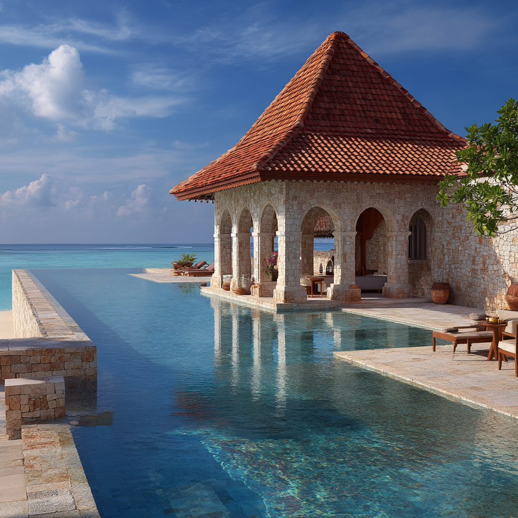 Luxuriöse Unterkunft Am Wasser Mit Pool Und Architektur | Seen und Wasserwelten | Landschaften