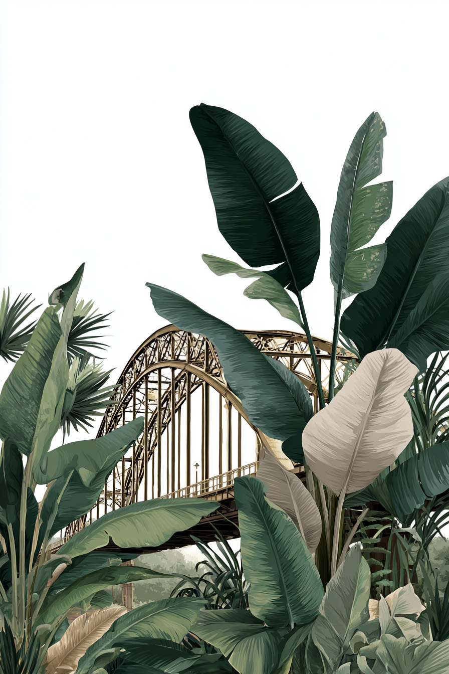 Tropen Und Dschungel Tropische Vegetation Und Brücke Köxistenz | Tropen und Dschungel | Landschaften