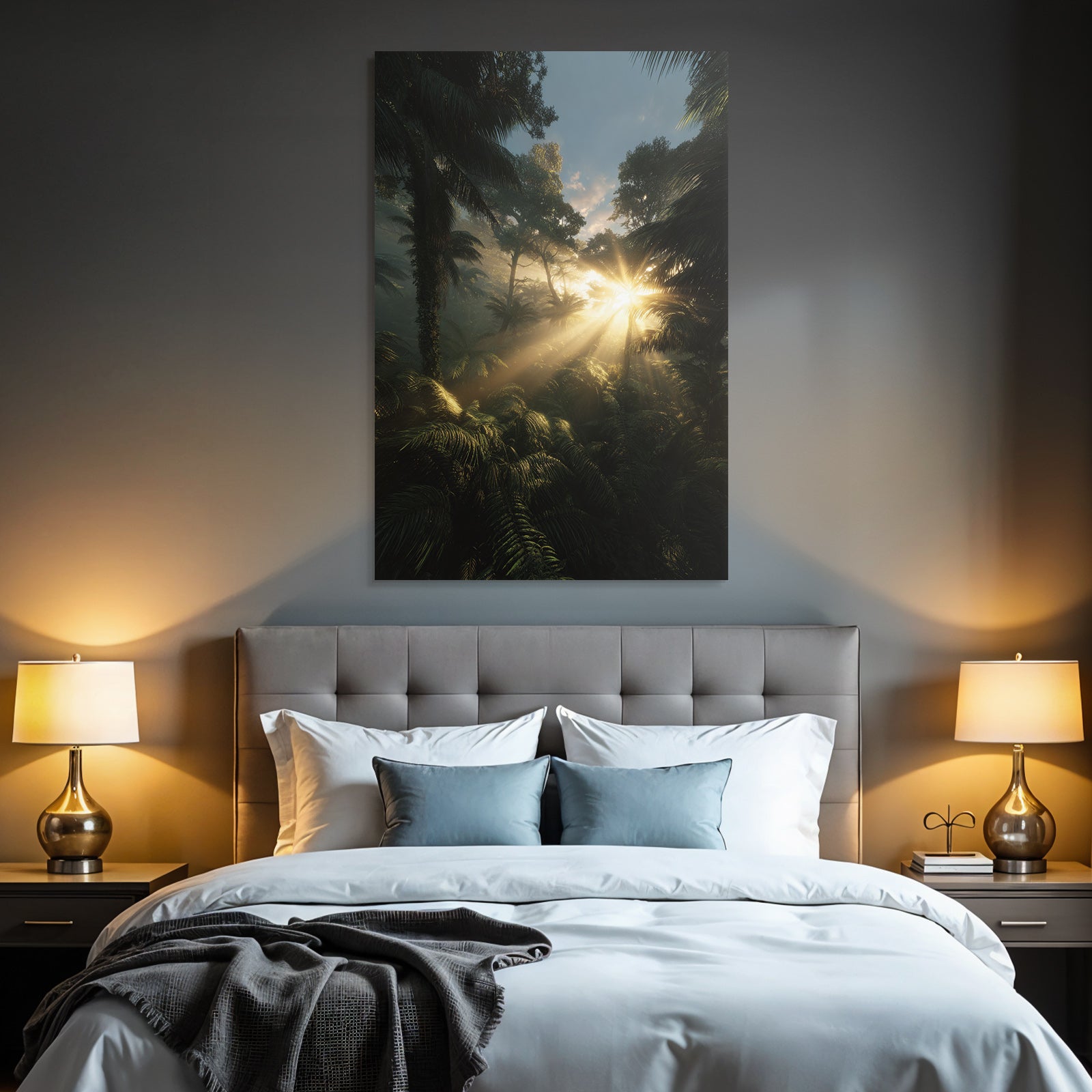 Tropics and Jungle Dense jungle with airy foliage and sunlight