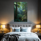 Tropics and Jungle Dense Rainforest Tropical Fauna Sunlight Through Roof Lighting