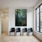 Tropics and Jungle Dense Rainforest Tropical Fauna Sunlight Through Roof Lighting