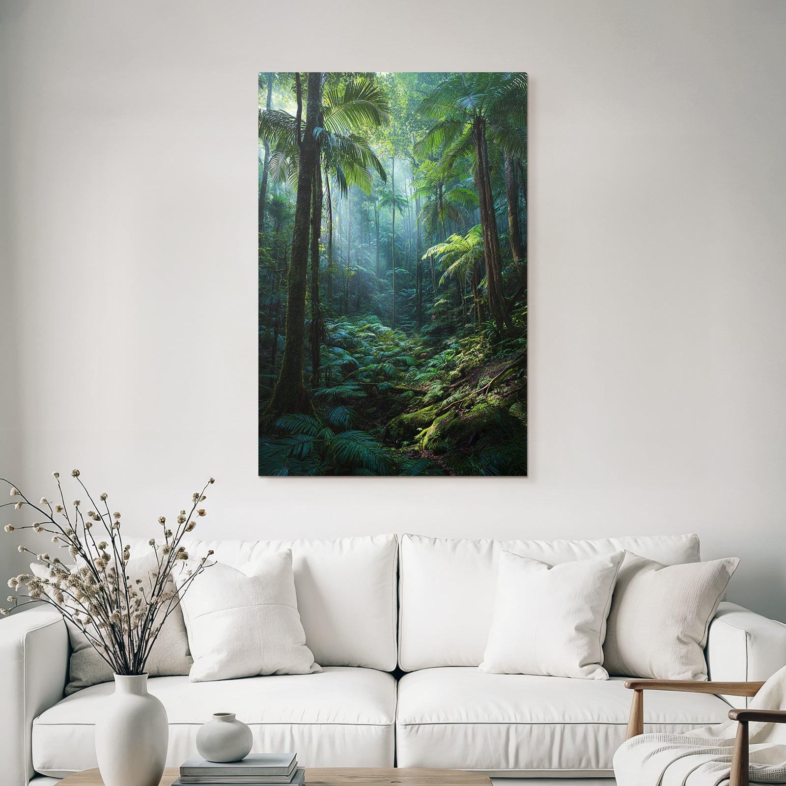 Tropics and Jungle Dense Rainforest Tropical Fauna Sunlight Through Roof Lighting