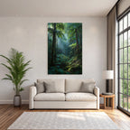 Tropics and Jungle Dense Rainforest Tropical Fauna Sunlight Through Roof Lighting