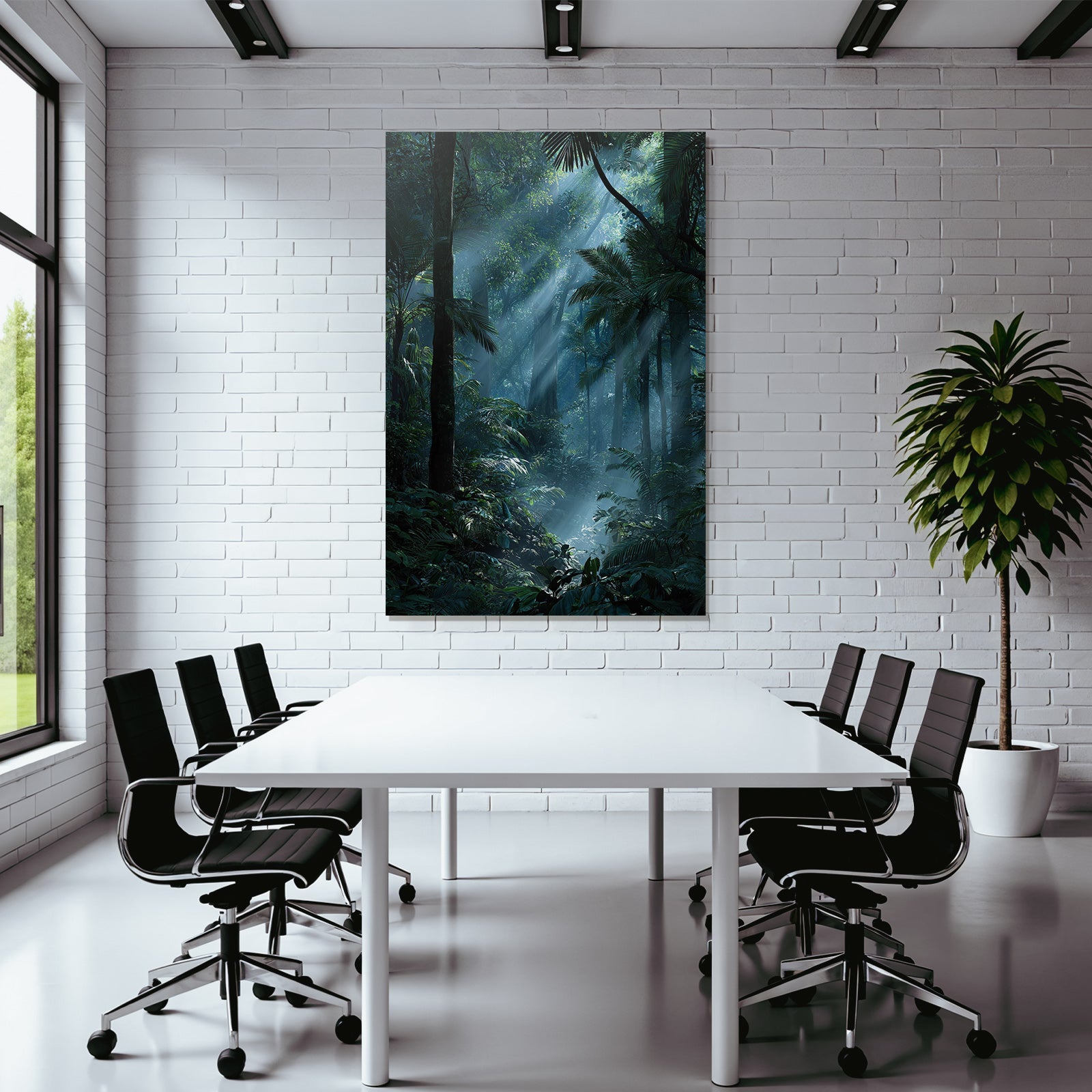 Tropics and Jungle Dense Misty Forests with Sunbeams and Vital Plants