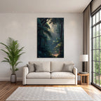 Tropics and jungle Dense forest with soft light at sunrise or sunset