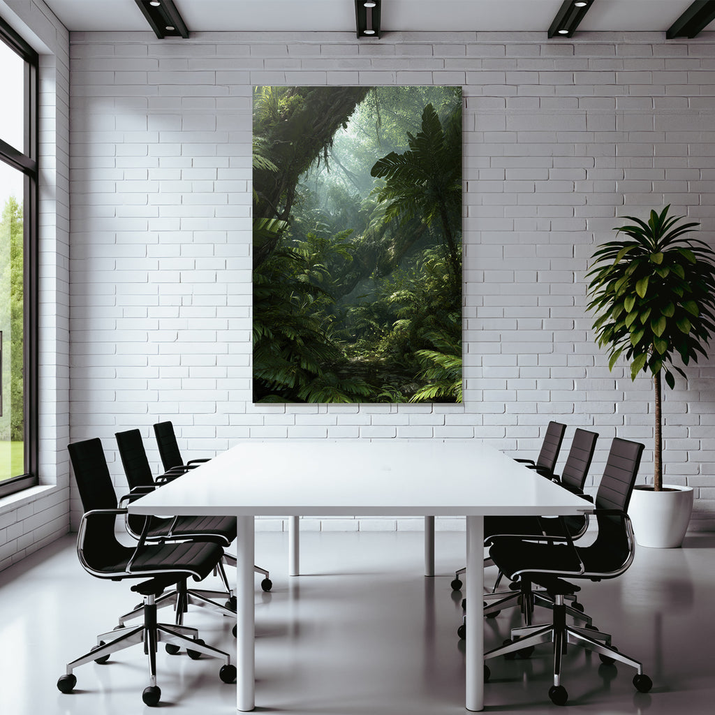 Tropics and Jungle Lush Dense Jungle Scene Misty Light Beams Biodiversity Ecosystem