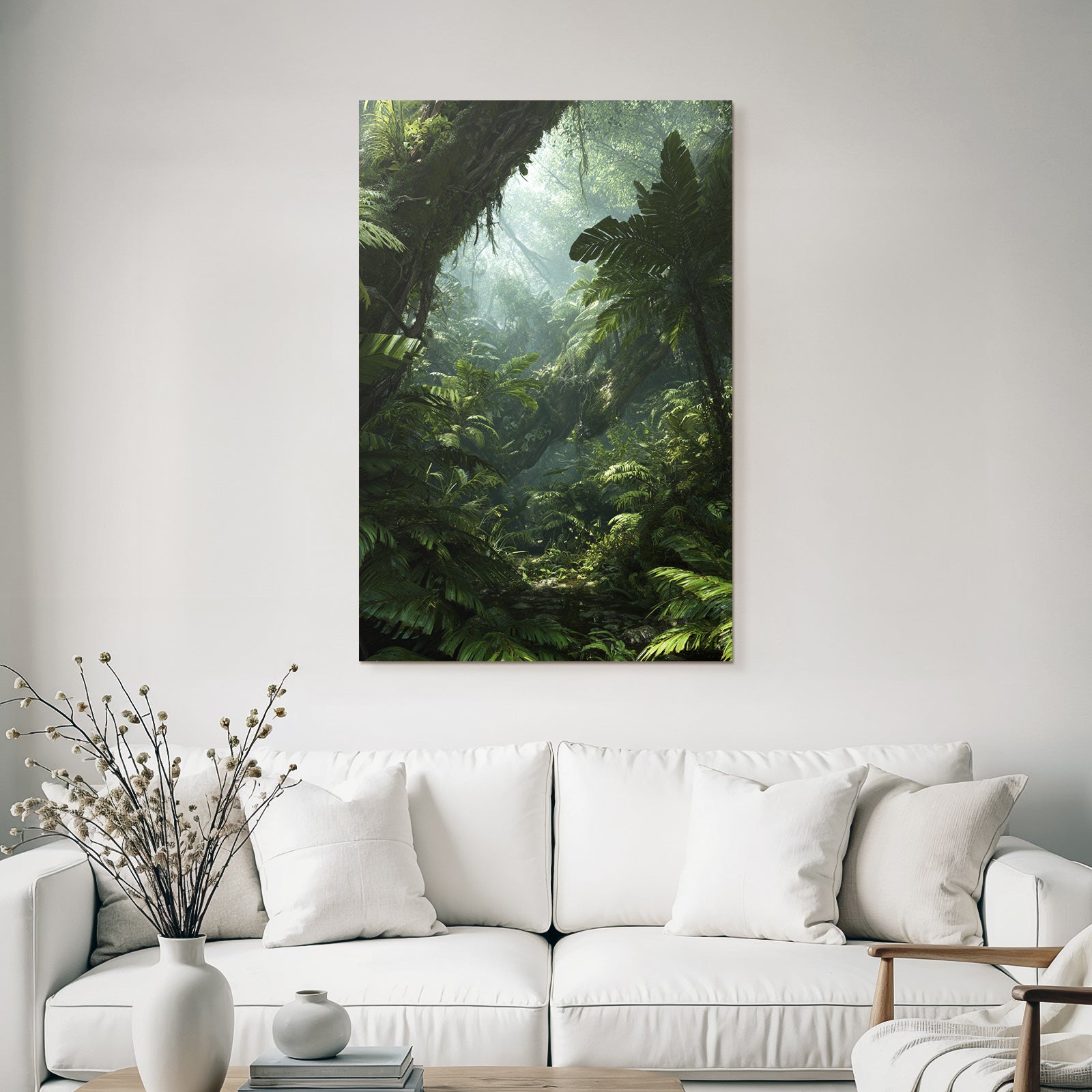 Tropics and Jungle Lush Dense Jungle Scene Misty Light Beams Biodiversity Ecosystem