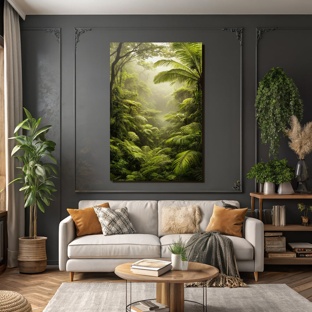 Tropics and Jungle Lush Green Tropical Forest Jungle Scenes Rich Biodiversity Mist Fog Atmosphere