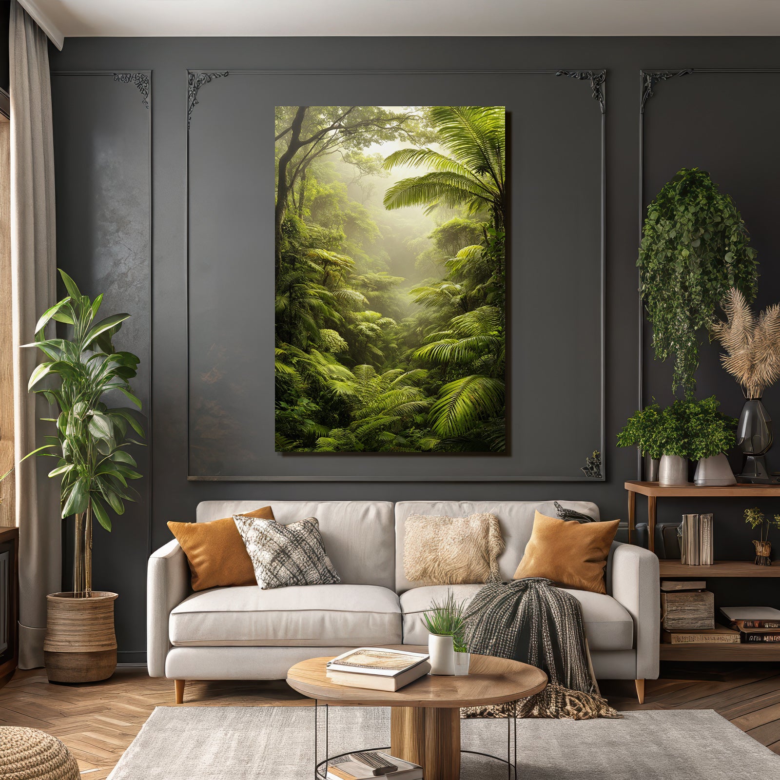 Tropics and Jungle Lush Green Tropical Forest Jungle Scenes Rich Biodiversity Mist Fog Atmosphere