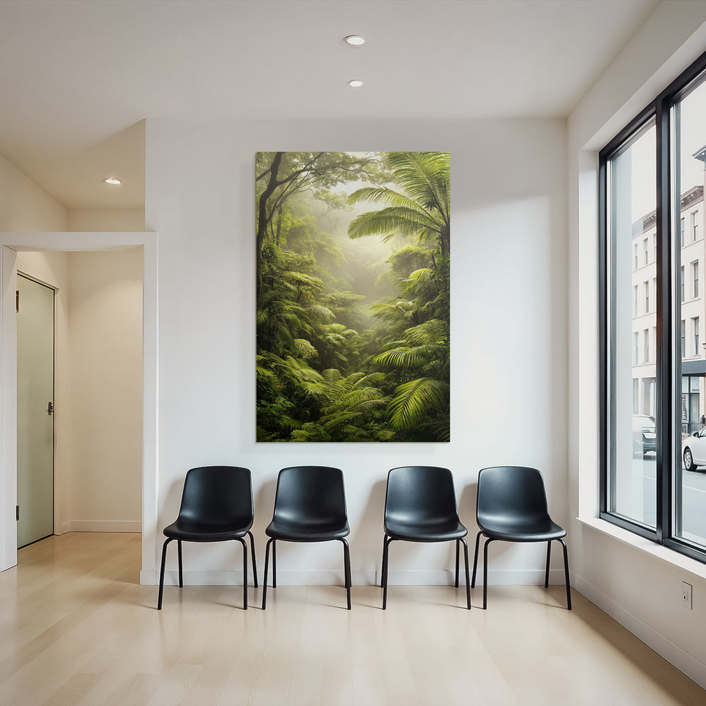 Tropics and Jungle Lush Green Tropical Forest Jungle Scenes Rich Biodiversity Mist Fog Atmosphere