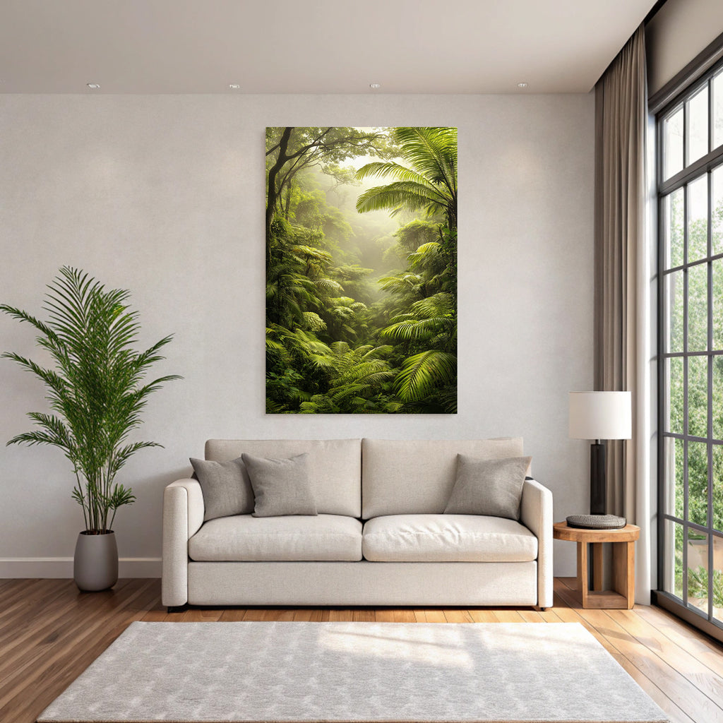 Tropics and Jungle Lush Green Tropical Forest Jungle Scenes Rich Biodiversity Mist Fog Atmosphere