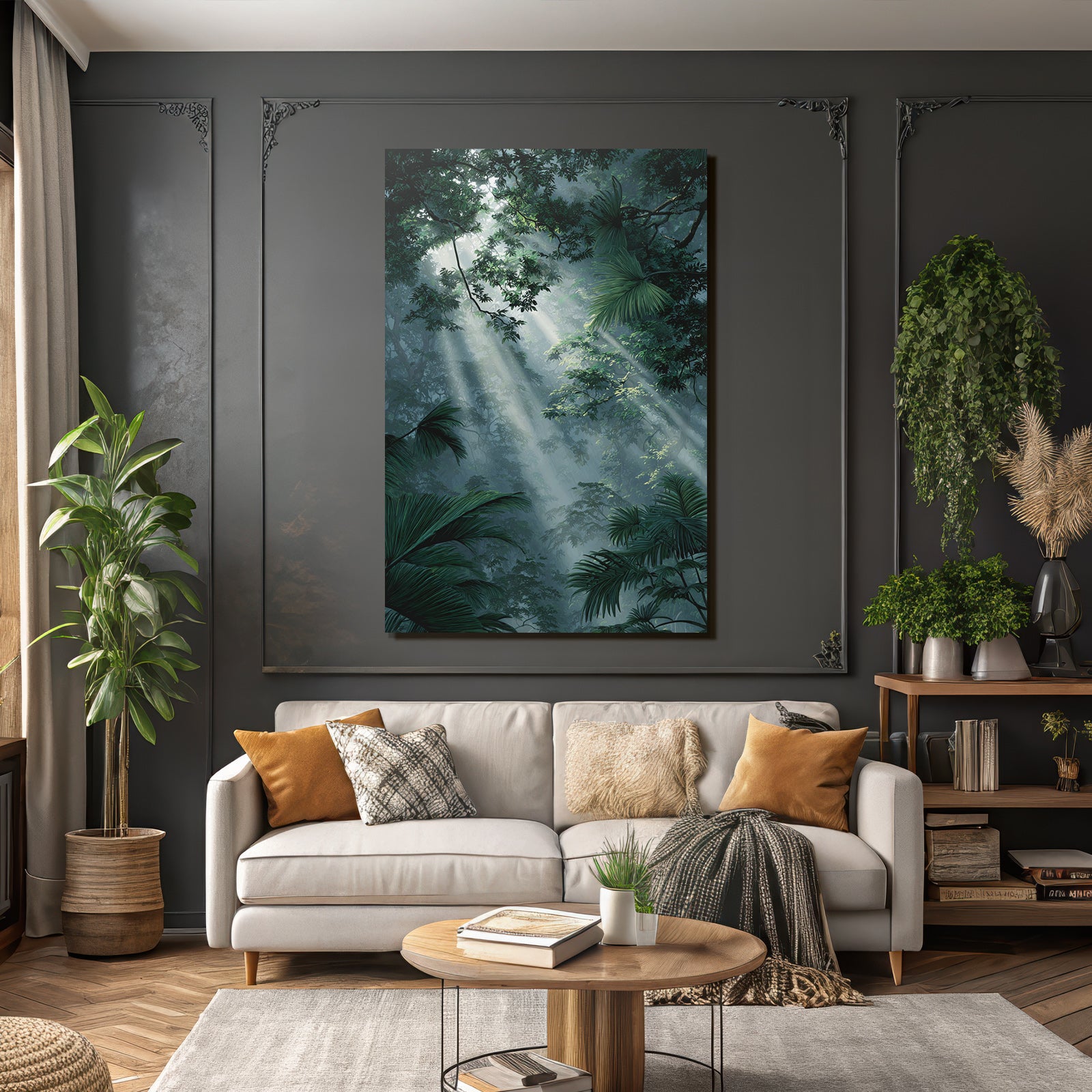 Tropics and Jungle Lush Green Jungle Scene with Diffused Light