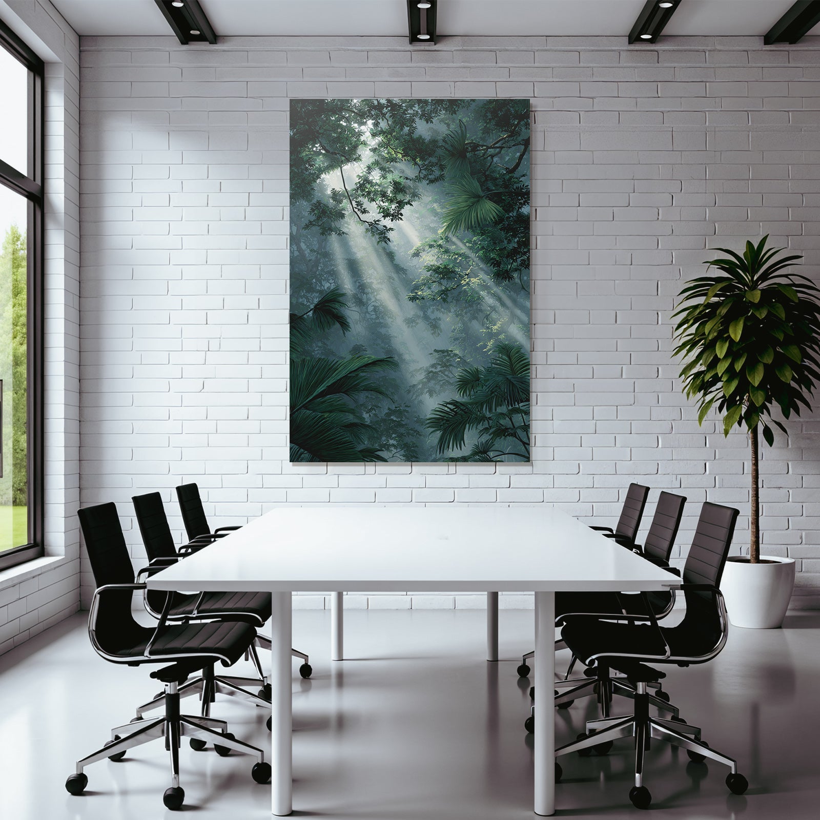 Tropics and Jungle Lush Green Jungle Scene with Diffused Light