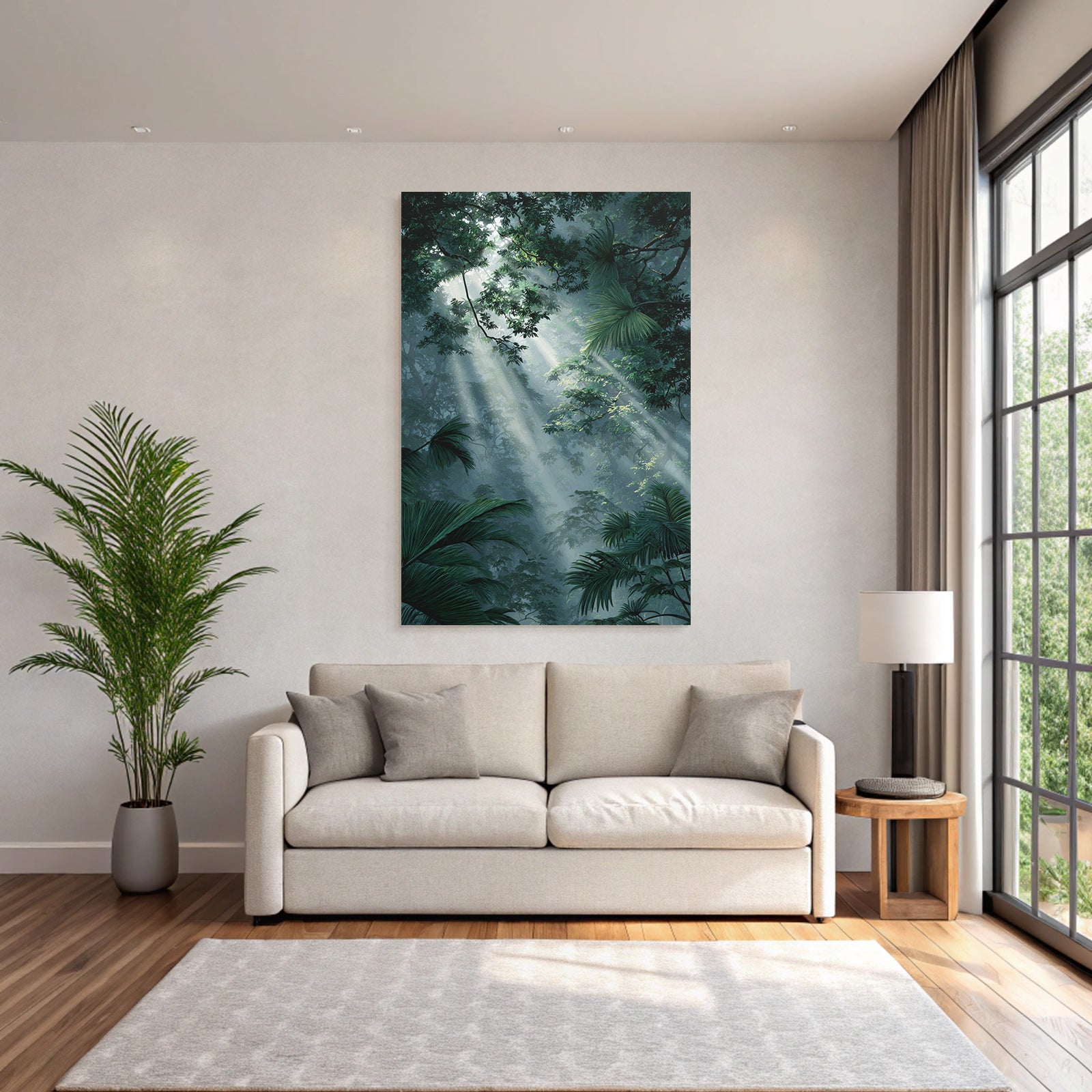 Tropics and Jungle Lush Green Jungle Scene with Diffused Light
