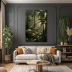 Tropics and Jungle Lush Rainforest Scenic View With Rays of Light