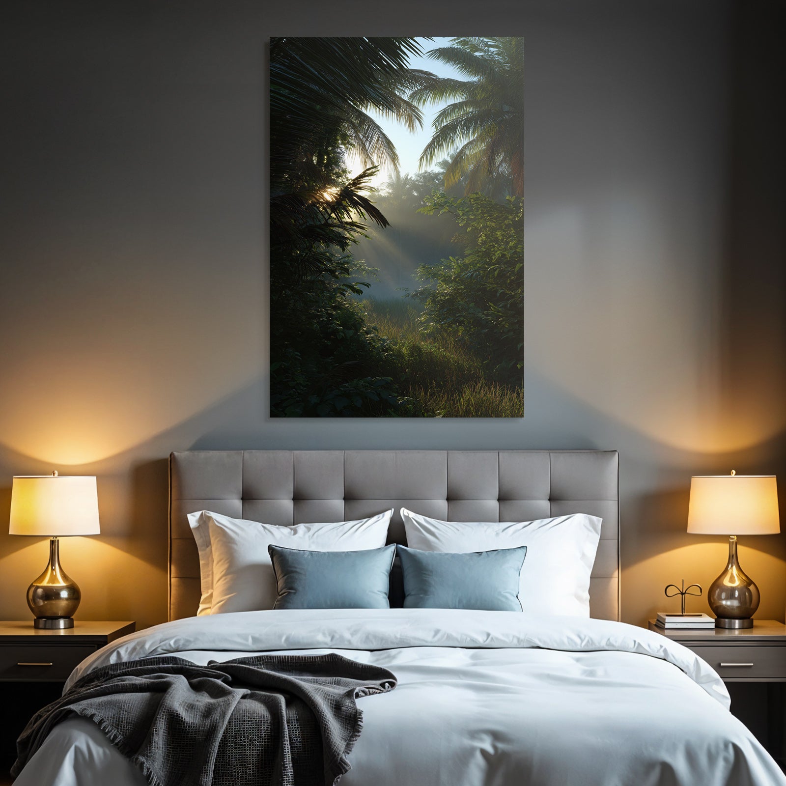 Tropics and Jungle Tranquil Natural Landscape Tropical with Palm Trees