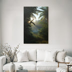 Tropics and Jungle Tranquil Natural Landscape Tropical with Palm Trees