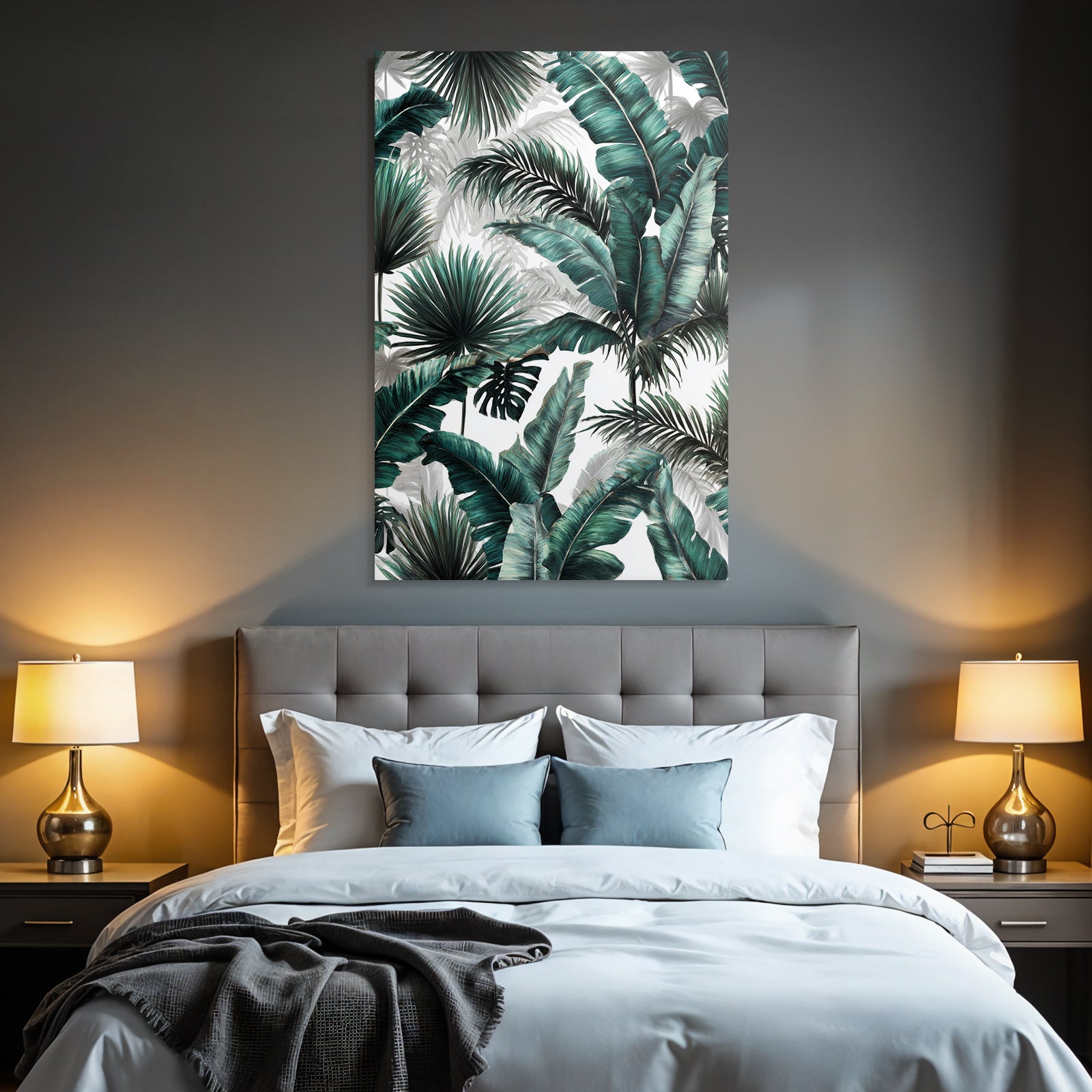 Tropics and jungle tropical leaf patterns palm leaf and banana leaf patterns decorative background