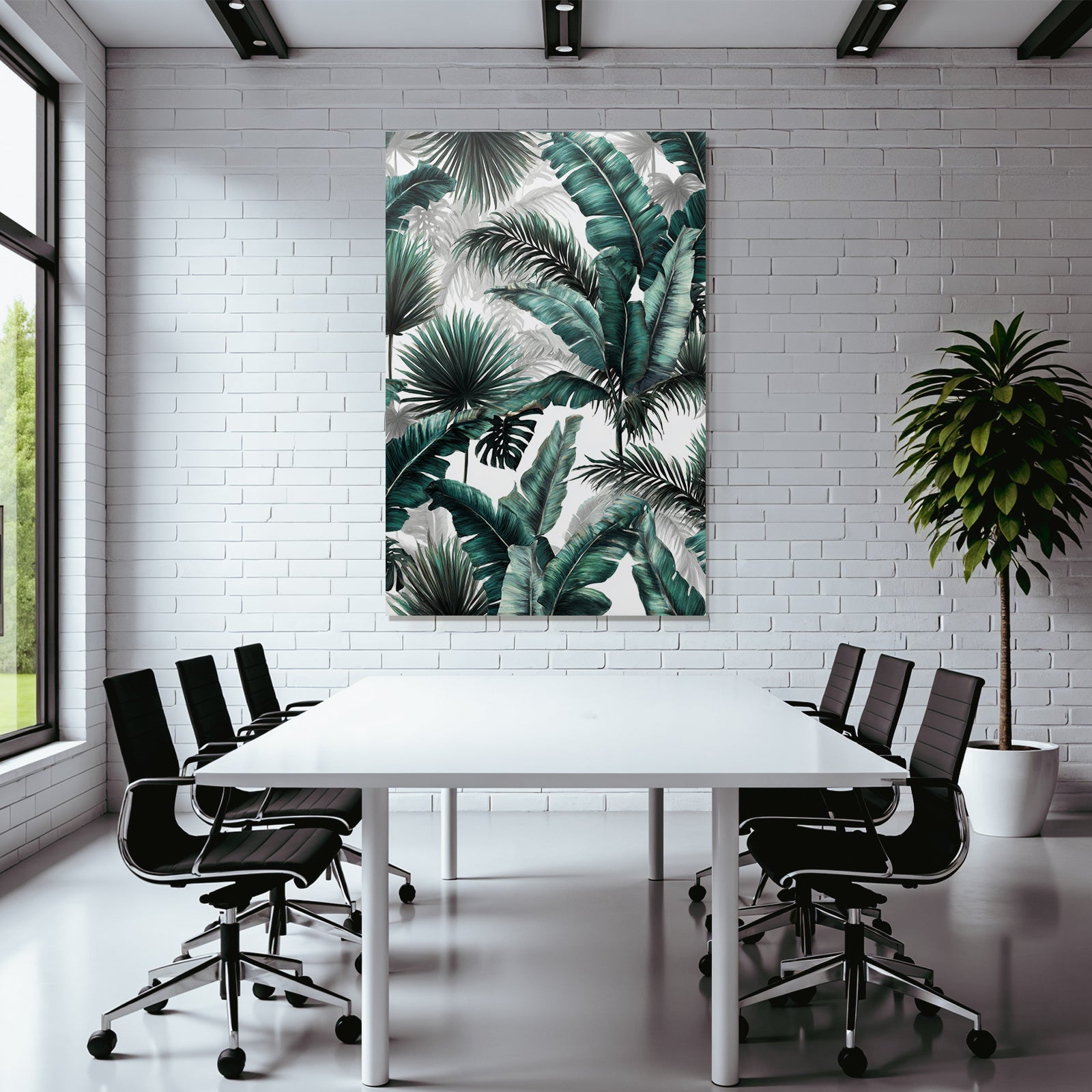Tropics and jungle tropical leaf patterns palm leaf and banana leaf patterns decorative background