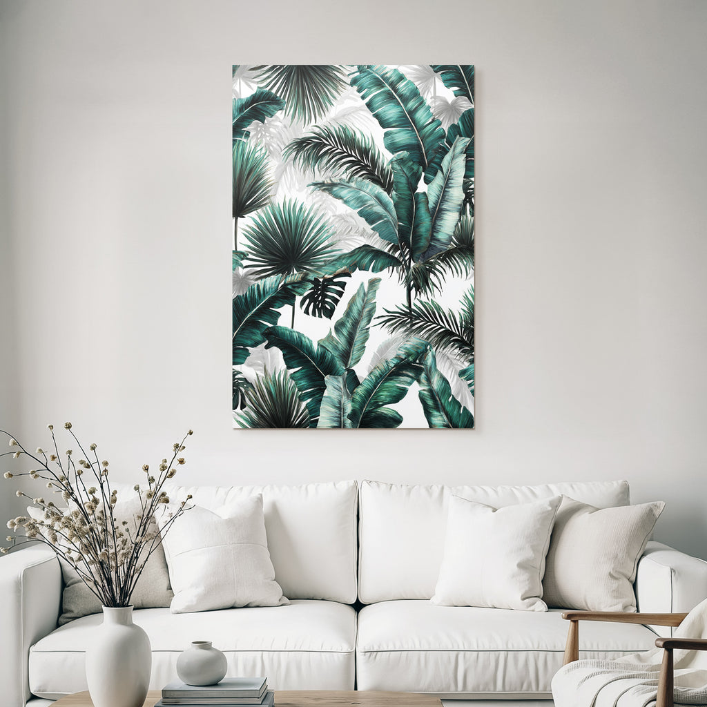 Tropics and jungle tropical leaf patterns palm leaf and banana leaf patterns decorative background