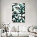 Tropics and jungle tropical leaf patterns palm leaf and banana leaf patterns decorative background