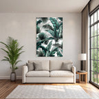 Tropics and jungle tropical leaf patterns palm leaf and banana leaf patterns decorative background