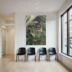 Tropics and Jungle Tropical Plants and Wood Structure Landscape