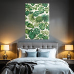 Tropics and Jungle Tropical Leaf Pattern Green Different Types of Leaves Background