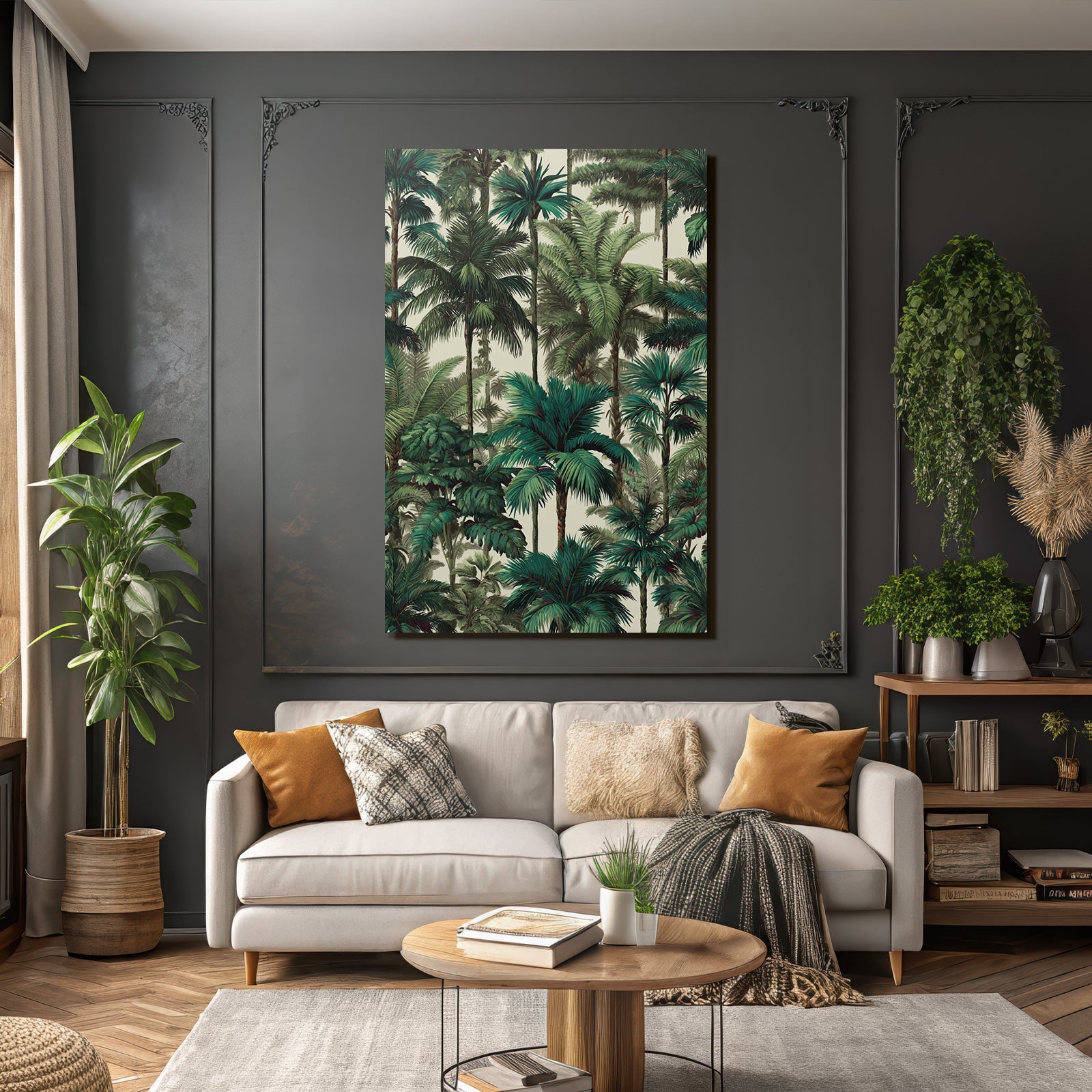 Tropics and Jungle Tropical Pattern Palm Trees Greenery Decoration